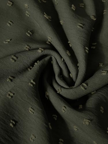 CzzzyL Women Nursing Boho Maxi Dress Swiss Dot Smocked with Pockets - color: S-green, size: Small