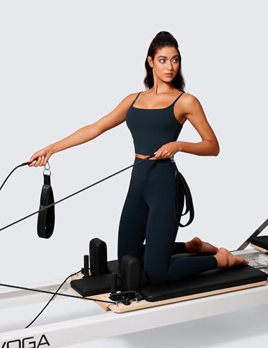 CRZ YOGA Butterlift Scoop Neck Crop Tank Top - color: True Navy, size: Small