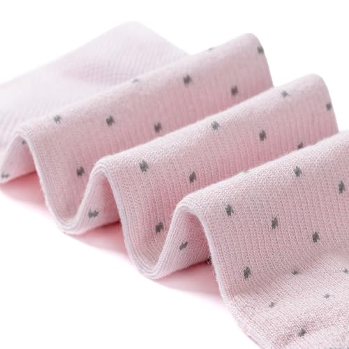 LEVSOX Bamboo Viscose Compression Socks Wide Calf 15-20 mmHg with Cushioned - color: Colorful Polka Dot, size: Medium