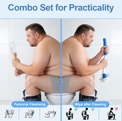 Electric Portable Bidet Toilet Aids Wiper Tool Set, Orange - color: Orange