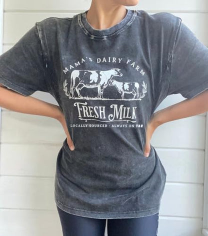 Comfort Breastfeeding Shirts Women Distressed Maternity Zip Nursing Tees - color: Gray, size: Medium