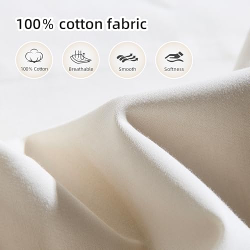 100% Organic Cotton Pregnancy Pillowcase for U-Shaped Pregnancy Pillow - size: 19.5"x29"