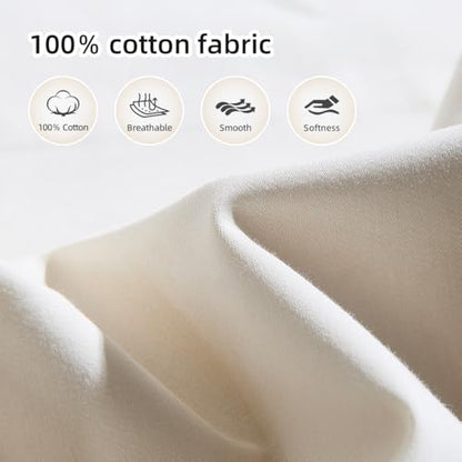 100% Organic Cotton Pregnancy Pillowcase for U-Shaped Pregnancy Pillow - size: 19.5"x29"
