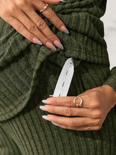 Yousify Womens Maternity Pajamas Sets 2 Piece Outfits - color: Army Green, size: Medium