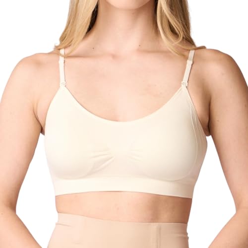 Coobie Seamless Scoopneck Bra - color: Ivory, size: X-Large
