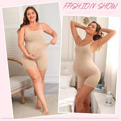 Maternity Shapewear Shorts Pregnancy Bodysuit Under Dress Seamless