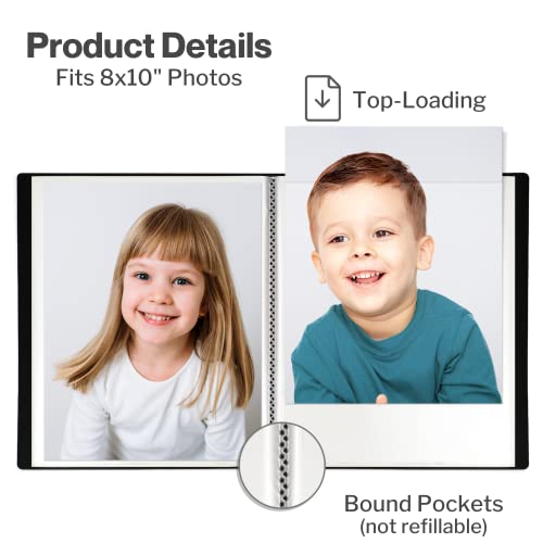 Cranbury Portfolio Binder 8x10, 48 Photos, Clear Sleeves, Blue - color: Blue, style: 8x10 (1 PK)
