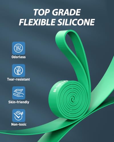 Dapofajo Resistance Bands for Working Out: 5-Level Anti-Snap Silicone Bands - color: Multicolor