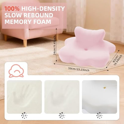 Memory Foam Support Wedge Pillow for Sleeping Reading Lying - color: Pink