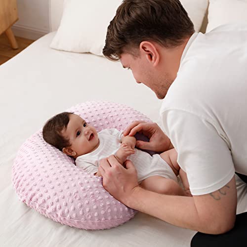 Nursing Pillow and Body Positioner with Premium Slipcover - color: Blushing Bride
