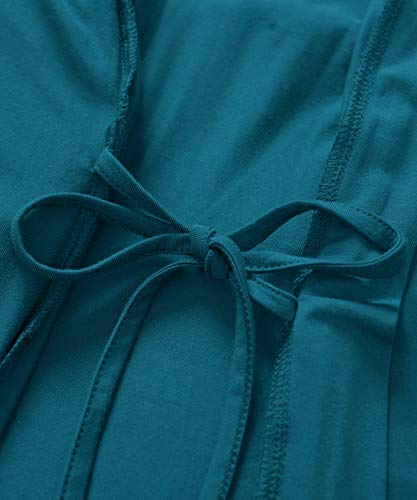 Latuza Women's Viscose Nursing Nightgown and Robe Set - color: Teal, size: Large