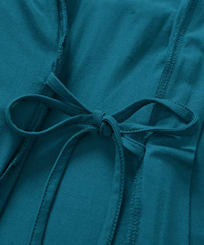 Latuza Women's Viscose Nursing Nightgown and Robe Set - color: Teal, size: Large