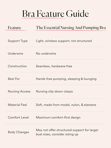 HATCH The Essential Nursing & Pumping Bra, Wireless & Seamless - color: Sand, size: Medium
