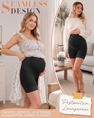 3 Pack Maternity Shapewear Shorts - color: Black, Black, Black, size: Large