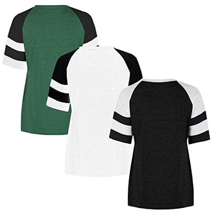 Women's Maternity Nursing Top Breastfeeding Tank Tee Shirt - color: 3-black/White/Green(3 Pack), size: Medium