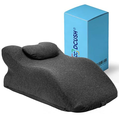 Ergonomic Contoured Couples Intimacy Memory Foam Pillow with Removable Headrest, 27° Angled Support for Neck and Waist, Massages, Reading, Relaxing & Leg Elevation, Removable Washable Cover