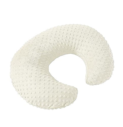 Dots Nursing Pillow Cover, Plush Breastfeeding Pillow Case - color: Pristine