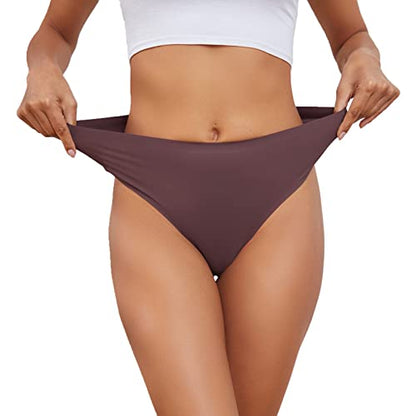 No Show High Rise Bikini Panties Women's Seamless Underwear Pack - color: Mix-5pack, size: XX-Large