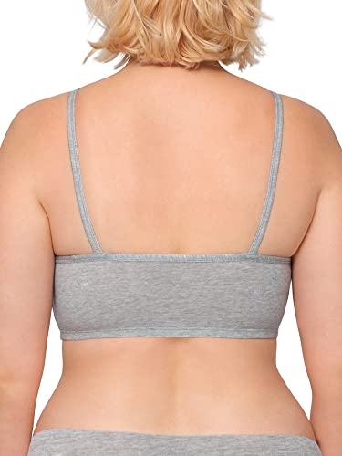 Fruit of The Loom Women's 9-Pack Spaghetti Strap Cotton Sports Bra - color: Black/Heather Grey/Charcoal, size: 36