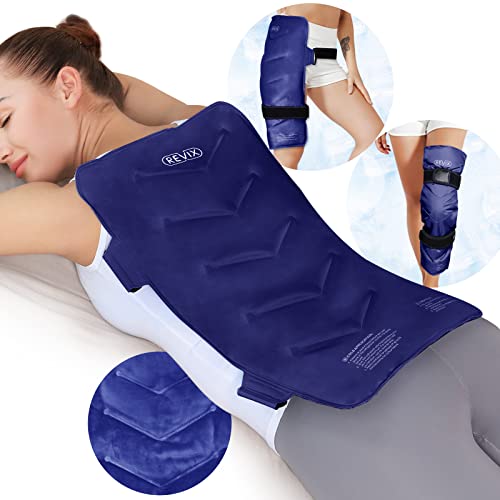 REVIX Full Back Ice Pack for Injuries and Hip Ice Pack Wrap for Bursitis