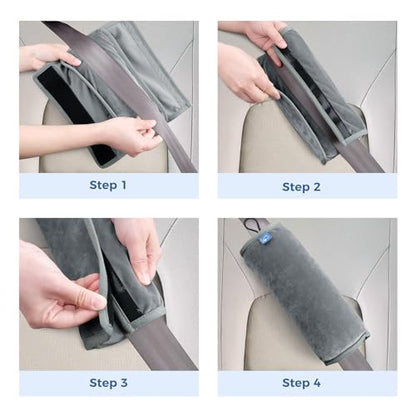 COOLBEBE Seat Belt Pillow for Kids, Grey - color: Grey, size: Large (Pack of 1)