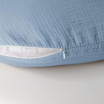 Newborn Muslin Nursing Pillow Covers Baby Breastfeeding Slipcover 2 Pack - color: Light Brown+sun