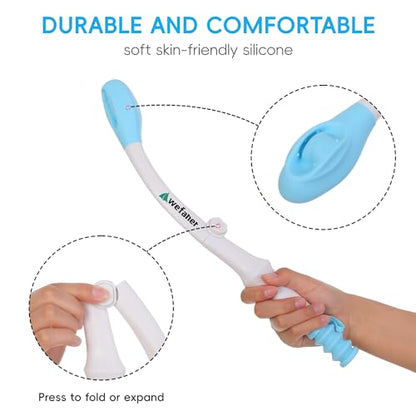 Wefaner Foldable Toilet Aid, 15.6“ Long Comfort Wipe Wand