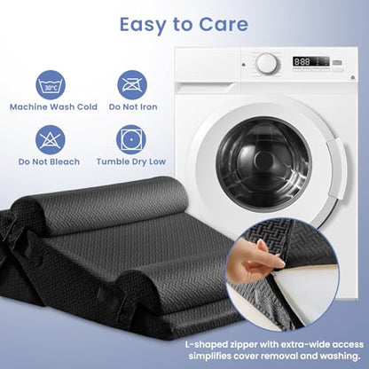 Sasttie Adjustable Wedge Pillow Set for After Surgery, Black - color: Black, size: Adjustable 9&12 Inch + 2 Head Pillows