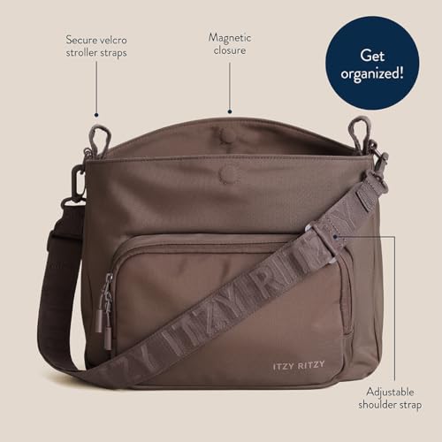 Itzy Ritzy Belong Cargo Caddy Stroller Organizer & Crossbody Bag (Mocha) - color: Mocha