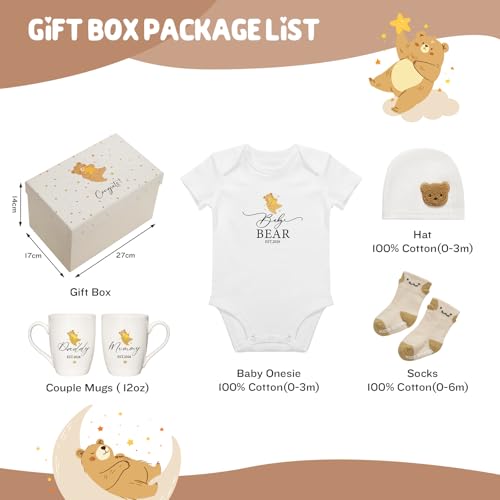AW BRIDAL New Mom Gifts for Women, Baby Gift Baskets for Boys Baby Shower - color: White