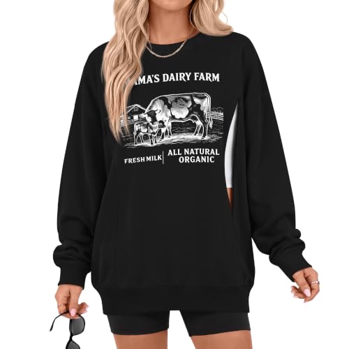 Huukeay Women's Nursing Sweatshirts for Breastfeeding - color: Black, size: Small