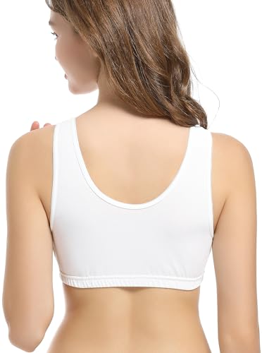 CAKYE 3 Pack Cotton Maternity Nursing Bras Breastfeeding Sleep Bralette - color: A-black+grey+white/3pcs, size: X-Large