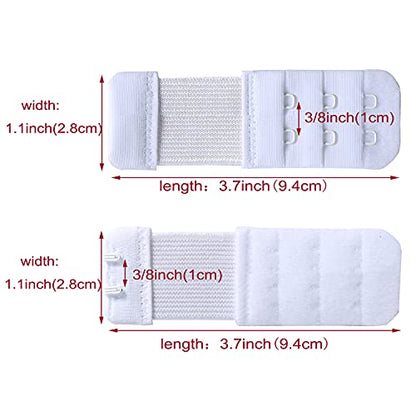 SAMGU Women's Bra Extenders 2 Hook/3 Hook/4 Hook/5 Hook/6 Hook Soft Stretchy - color: 2 Hook 3/8inch(1cm) Spacing, Multicolor