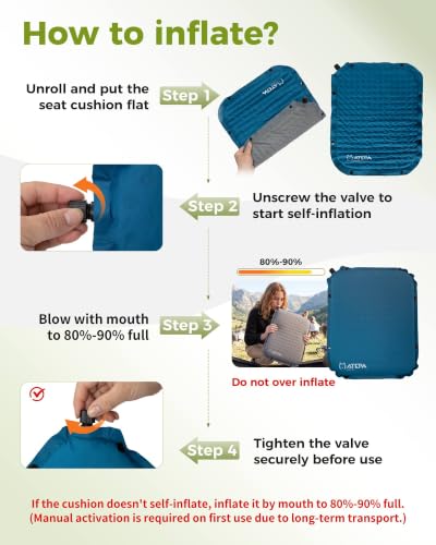 ATEPA Inflatable Seat Cushion - color: XL - 2 Pack Blue