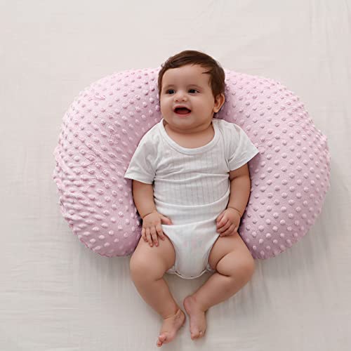 Nursing Pillow and Body Positioner with Premium Slipcover - color: Blushing Bride