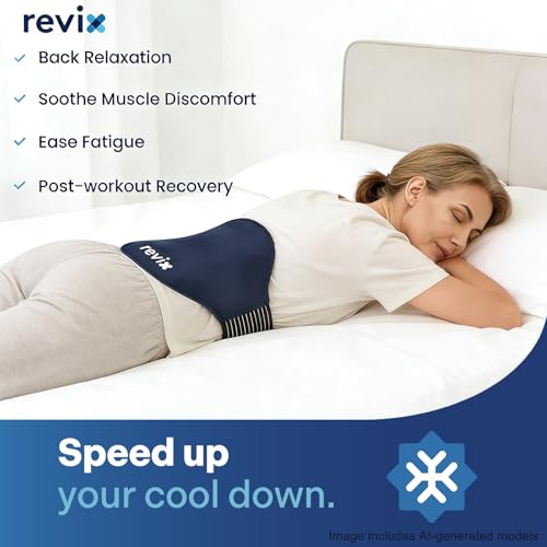 REVIX Extra Large Lower Back Ice Pack Wrap, 2 Pack Gel Wrap for Lumbar - color: Blue