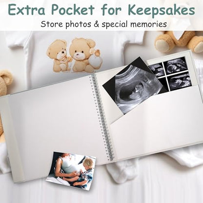 First Five Years Baby Book - Gender-Neutral Design, 77 Fill-In Pages, Hard Cover & Protective Box