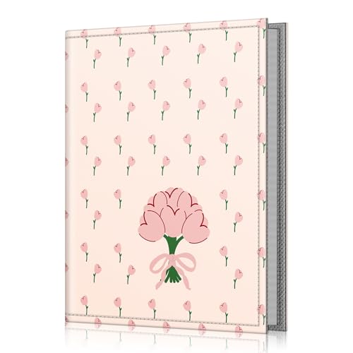 Fintie Photo Album 4x6 Photos - 52 Pockets Small Wallet Albums For Family - color: Coquette Tulips