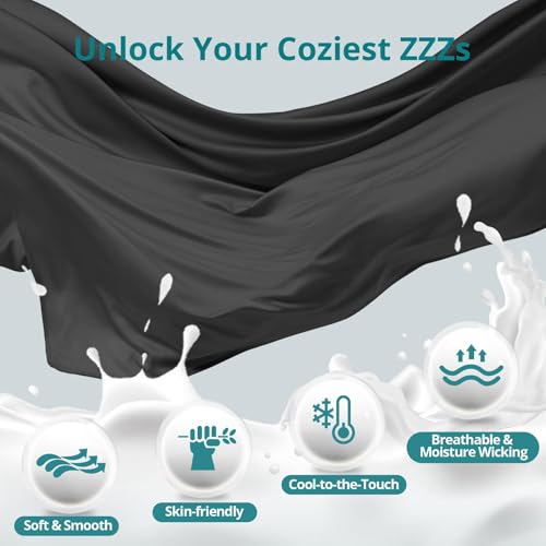 Cooling Pregnancy Pillows for Sleeping, 57'' Full Body Pillow, Black - color: Black, size: 57 Inch