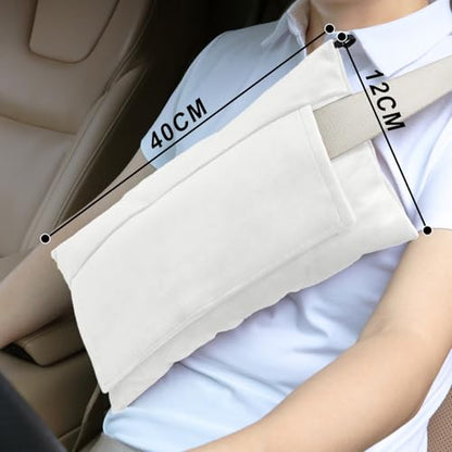 Post Surgery SeatBelt Pillow for Pregnancy Mastectomy Hysterectomy Recovery - color: Ivory