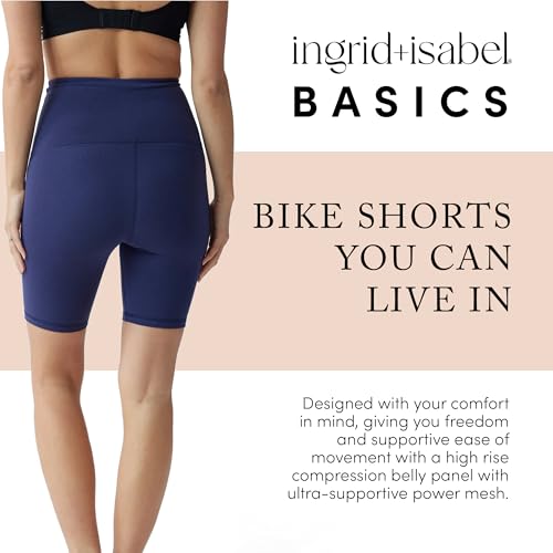 Ingrid & Isabel Basics Postpartum Active Shorts - color: Navy Blue, size: Small