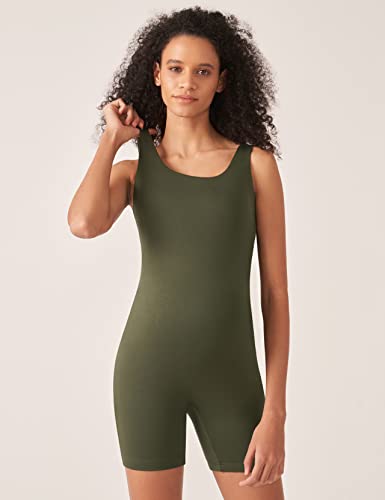 POSHDIVAH Maternity Romper Shorts Double Lined Jumpsuit - color: Green, size: X-Large
