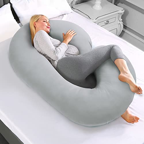 Pregnancy Pillow Cover C Shaped (ONLY Pillowcase), Grey - color: Grey, size: C-Shape
