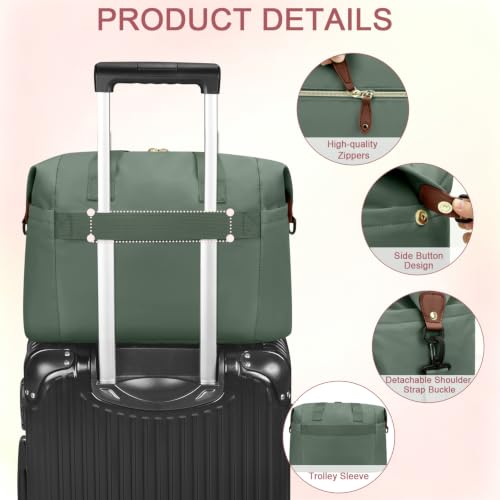 Pritent Diaper Bag Tote Waterproof Maternity Baby Bags with Pacifier Case - color: Green, size: Medium