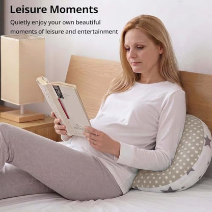 Adjustable Cotton Pregnancy Wedge Body Pillow, Maternity Pillow for Moms - color: Grey