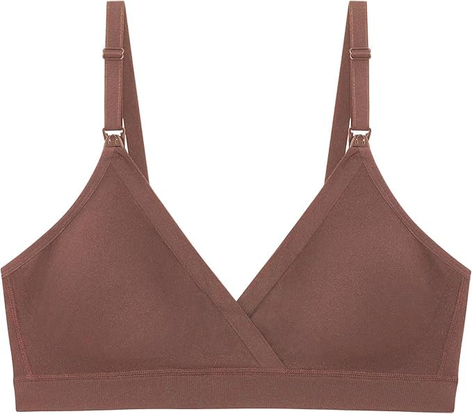 Motherhood Maternity Womens Seamless Wrap Triangle Nursing Bra - color: Mocha, size: Small