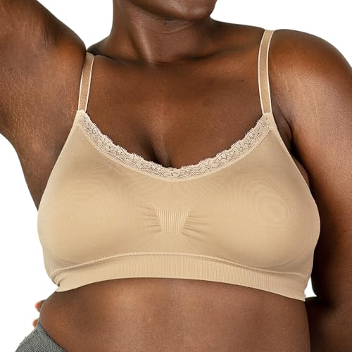 Coobie Lace V-Neck Bra for Women - color: Light Nude, size: X-Large