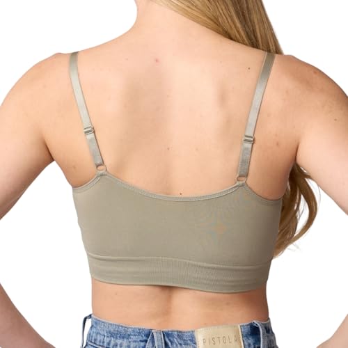 Coobie Seamless Scoopneck Bra - color: Sage Green, size: Large