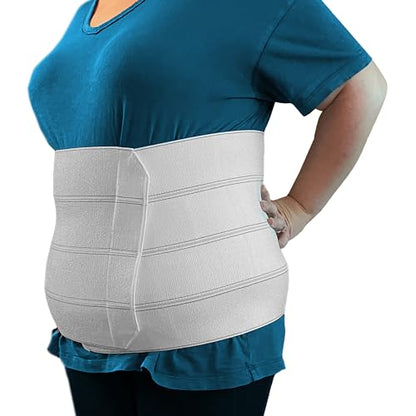 Plus Size Bariatric Abdominal Binder Post Surgery - Belly Binder - 12" - size: 4X-Large (Pack of 1), style: 4 Panel (12")