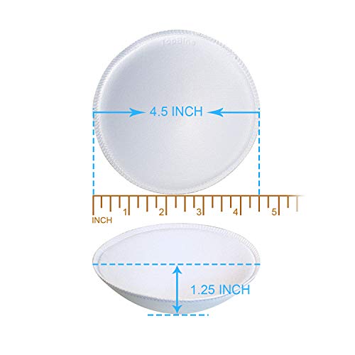 3 pairs Round Soft Bra Inserts Pads Removable Sport Bra Cups inserts Mastectomy Bra Inserts For Bikini Top Swimsuit - color: A/B White